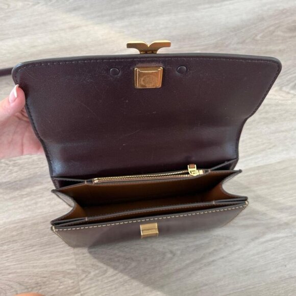 Tory Burch Eleanor Small Bag | Tempranillo Burgundy Leather Crossbody/Shoulder - Picture 6 of 7